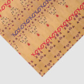 Gemustert in Purpur und Rot Seidenpapier (Ausschnitt)