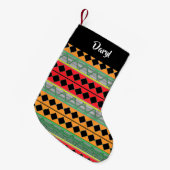 Gemustert Kleiner Weihnachtsstrumpf (Vorderansicht (hängend))