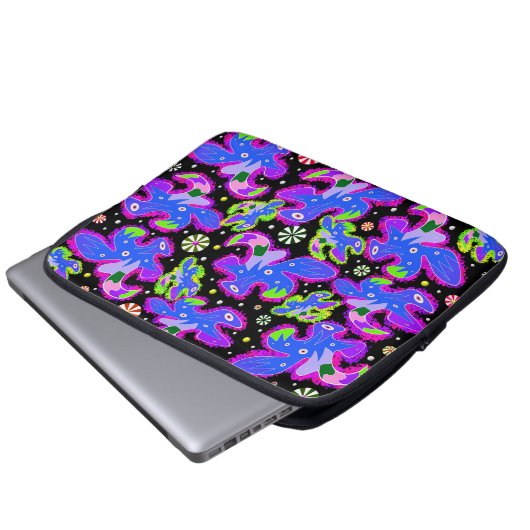 Gemustert Laptopschutzhülle (Vorne Knopf)