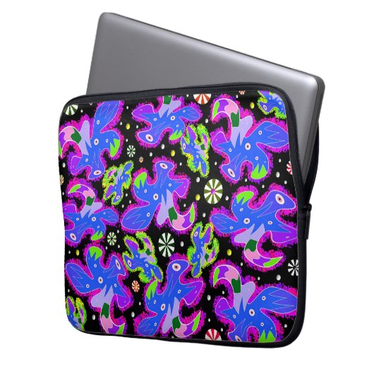 Gemustert Laptopschutzhülle (Vorderseite Links)