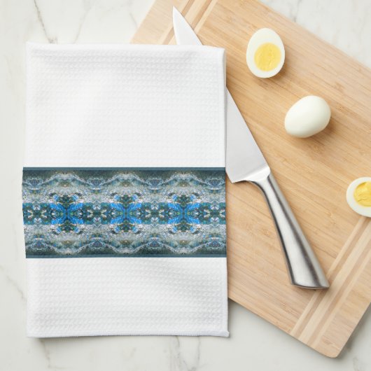 Gemustert mit blau und grau geschirrtuch (Viertel Falte)