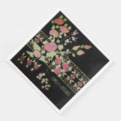 Gemustert mit Blume und Berliner Kunst Serviette (Ecke)