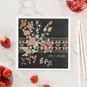 Gemustert mit Blume und Berliner Kunst Serviette (Beispiel)
