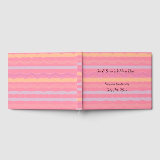 Gemustert mit einem Pastellstreifen wie Gästebuch (Voll)