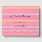 Gemustert mit einem Pastellstreifen wie Gästebuch (Vorderseite)