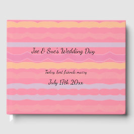 Gemustert mit einem Pastellstreifen wie Gästebuch