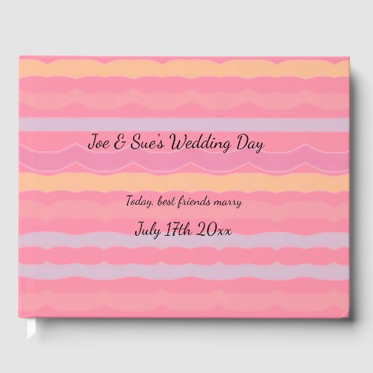 Gemustert mit einem Pastellstreifen wie Gästebuch (Vorderseite)