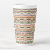 Gemustert mit modernem Design, rosa Lila Milchtasse (Vorderseite)