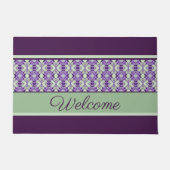 Gemustert mit Purzelbäumen willkommen Fußmatte (Vorderseite)