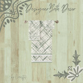 Gemustert Moss Green auf Weiß Badhandtuch Set