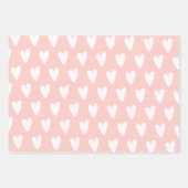 Gemustert rosa Blüte mit Liebe Geschenkpapier Set (Vorderseite 3)