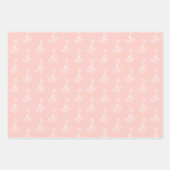 Gemustert rosa Blüte mit Liebe Geschenkpapier Set (Vorderseite 2)