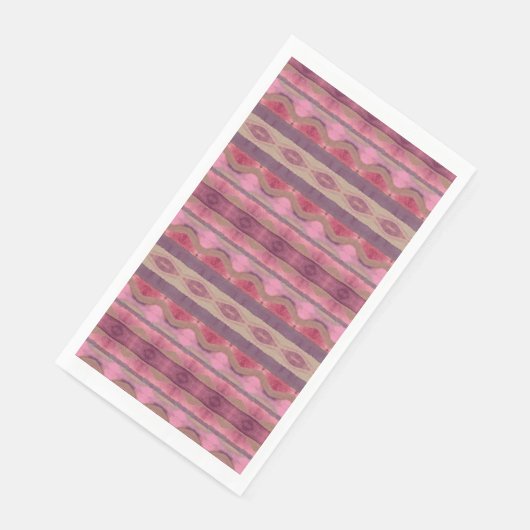 Gemustert rosa serviette (Ecke)