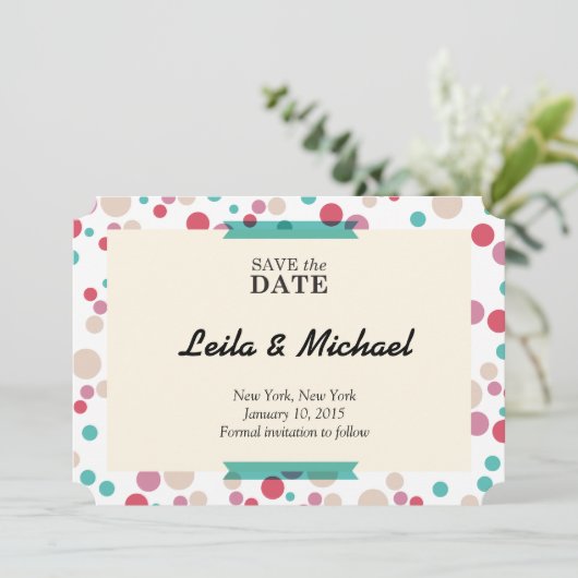 gemustert save the date (Stehend Vorderseite)