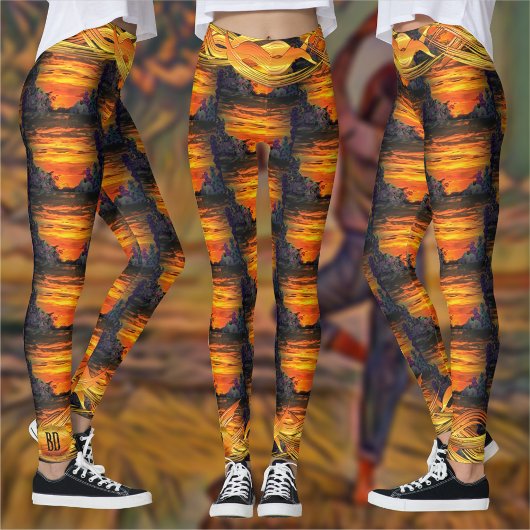 Gemustert Sunset Plaza Marina 2584 Leggings