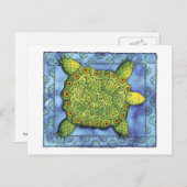 Gemustert Turtle Postkarte (Vorne/Hinten)