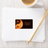 Gemustert Yin Yang Gold Adressaufkleber (Insitu)