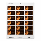 Gemustert Yin Yang Gold Adressaufkleber (Vorne)