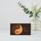 Gemustert Yin Yang Gold ID325 Visitenkarte (Stehend Vorderseite)