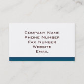 Gemustert Yin Yang Orange und Blue ID325 Visitenkarte (Rückseite)