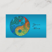 Gemustert Yin Yang Orange und Blue ID325 Visitenkarte (Vorderseite)