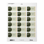 Gemustert Yin Yang Sage Green Adressaufkleber (Vorne)