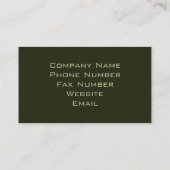 Gemustert Yin Yang Sage Green ID325 Visitenkarte (Rückseite)