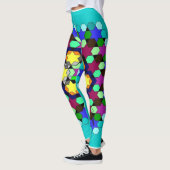 Gemusterte 3D-Leggings mit schlanker Wabenform Leggings (Links)