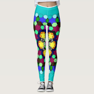Gemusterte 3D-Leggings mit schlanker Wabenform Leggings