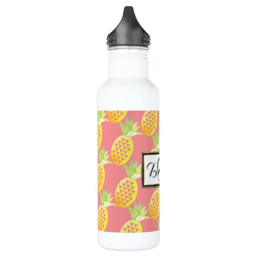 Gemusterte Ananas Tropical Edelstahlflasche (Links)
