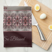 Gemusterte Aquarellblume Geschirrtuch (Viertel Falte)