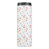 Gemusterte Arztpraxen Doktor Thermosbecher (Rückseite)