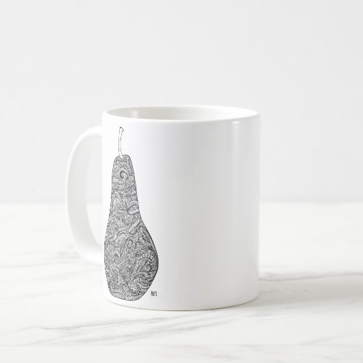 Gemusterte Birnen-Tasse Kaffeetasse (Vorderseite Links)