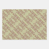 Gemusterte Blatt-Geschenkwrap Geschenkpapier Set (Vorderseite 2)