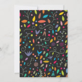 gemusterte Blätter Babydusche Einladung (Rückseite)