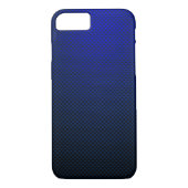 Gemusterte Blue Black Carbon Case-Mate iPhone Hülle (Rückseite)
