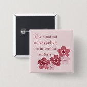 Gemusterte Blume der von Gott erschaffenen Mütter, Button (Vorne & Hinten)