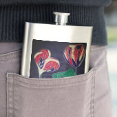 Gemusterte Blume Flachmann (Beispiel)