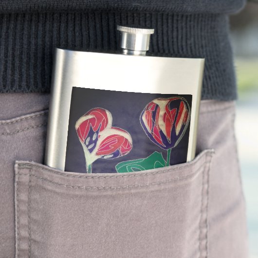 Gemusterte Blume Flachmann (Beispiel)