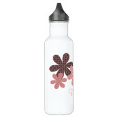 Gemusterte Blume Flasche, rosa Trinkflasche (Links)