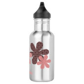 Gemusterte Blume Flasche, rosa Trinkflasche (Rechts)