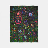 Gemusterte Blume Fleecedecke (Vorderseite)