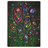 Gemusterte Blume Klemmbrett (Rückseite)