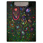 Gemusterte Blume Klemmbrett (Vorderseite)