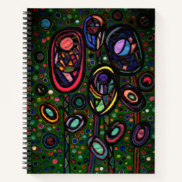 Gemusterte Blume Notizblock