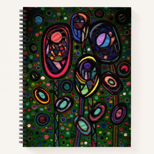 Gemusterte Blume Notizblock (Vorderseite)