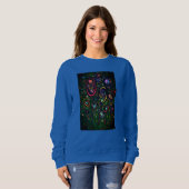 Gemusterte Blume Sweatshirt (Vorne ganz)