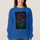 Gemusterte Blume Sweatshirt (Vorderseite)