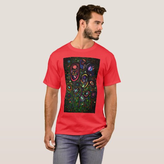Gemusterte Blume T-Shirt (Vorne ganz)