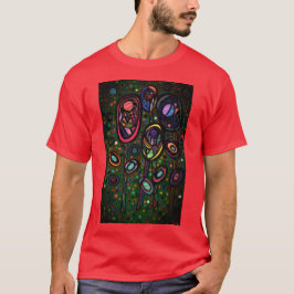 Gemusterte Blume T-Shirt